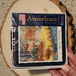 Pimpernel American Signature Series Bostin Scenes Set 6 Superior Coasters NEW